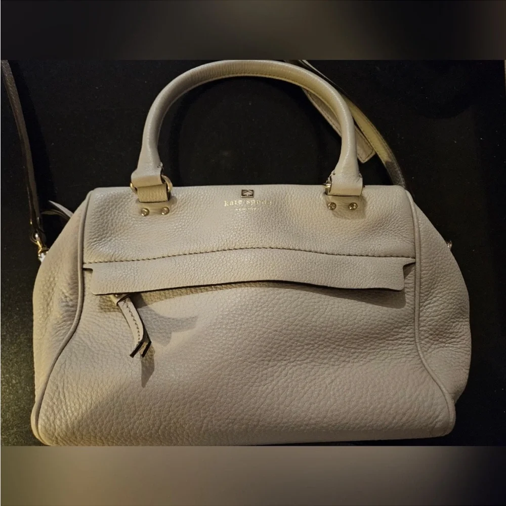 Kate Spade Grant Park Alida Shoulder Tote Wkru2640 In Moussfrost Taupe - Picture 1 of 11